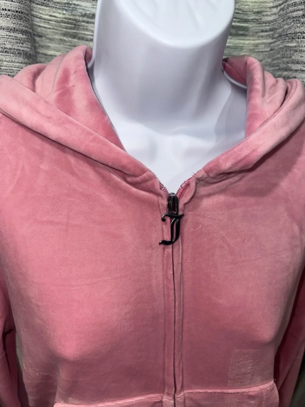 Juicy Couture- NWT Dusty Rose Velour Rhinestone Logo Size Large - Picture 6 of 16